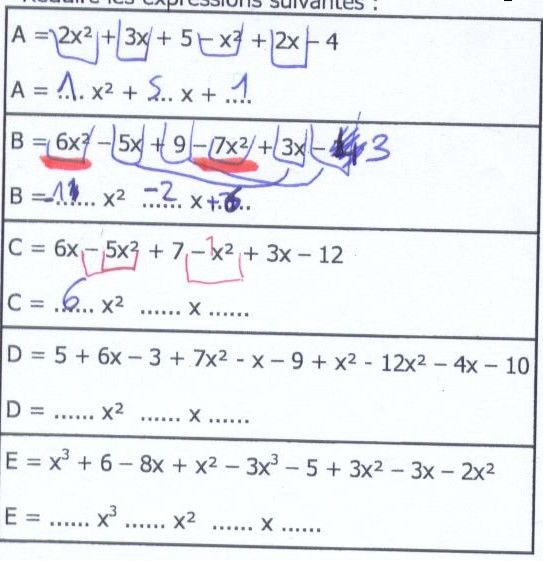 calcul litteral