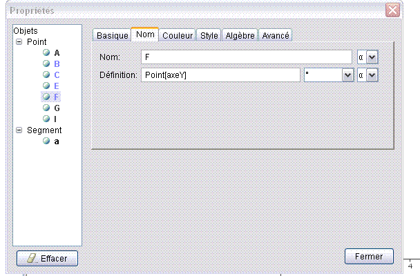 Utilisation du logiciel G�ogebra