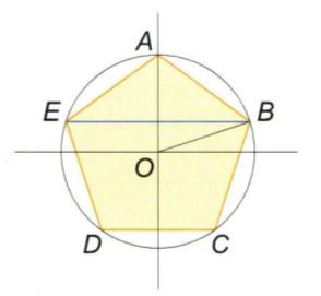 Aire d\'un pentagone regulier