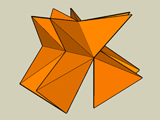 Formule de calcul d\'angles dans un prisme: maths et sculpture.