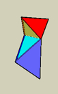 Formule de calcul d\'angles dans un prisme: maths et sculpture.