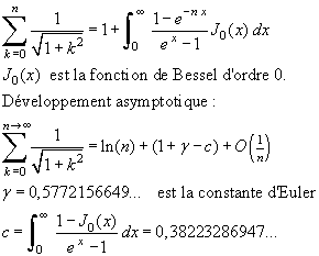 Dev asymptotique d\'une s�rie