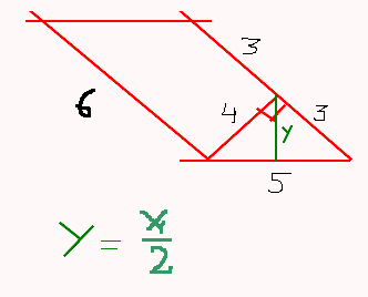 Parallélogramme rose et rond avec équation