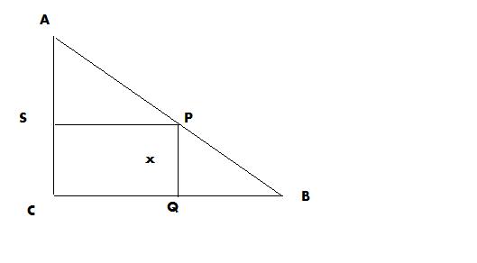 rectangle inscrit dans un triangle