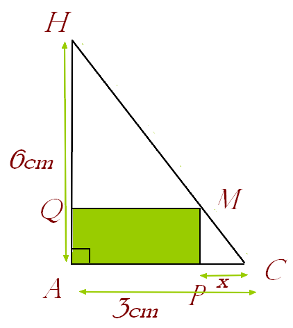 Trouver x dans un triangle.