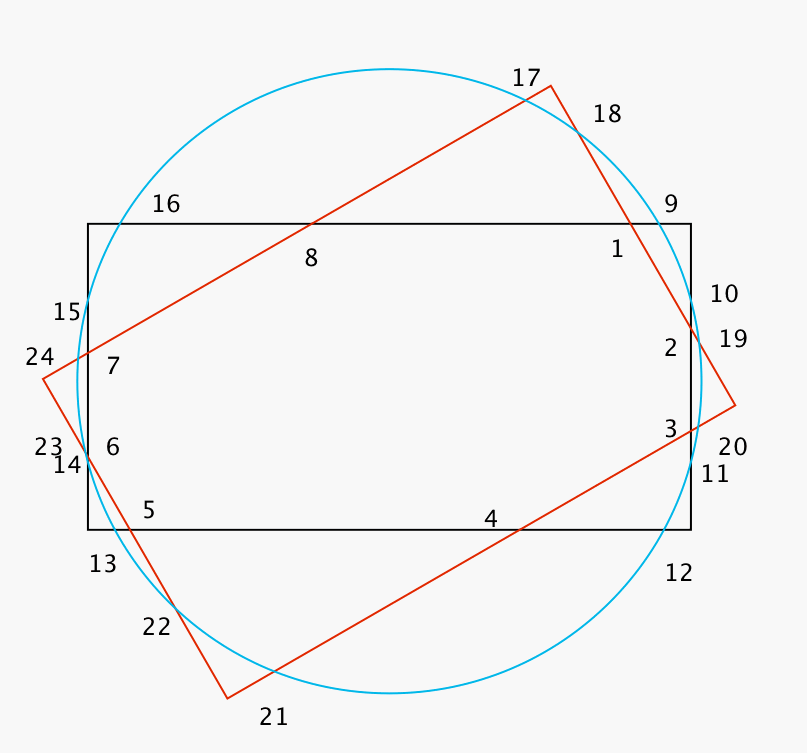 Enigmo 108: intersection 2 rectangle - 1 cercle