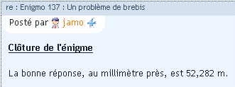 Enigmo 137 : Un probl�me de brebis