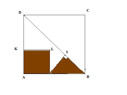 Figure sans info:prouver  aire d\'un triangle = aire d\'un carr� 