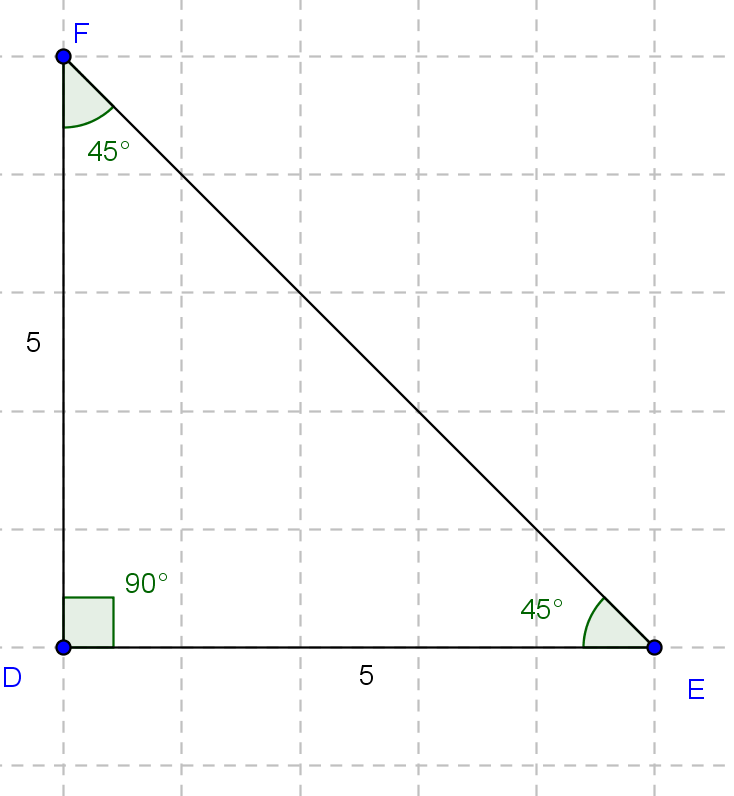 Cos 45°, sin 45°, tan 45°