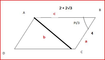 calculs dans un triangle quelconque