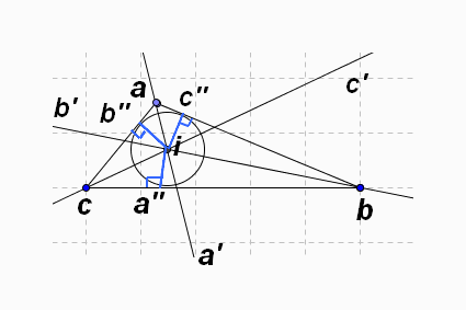 Bissectrices et hauteurs d\'un triangle. 
