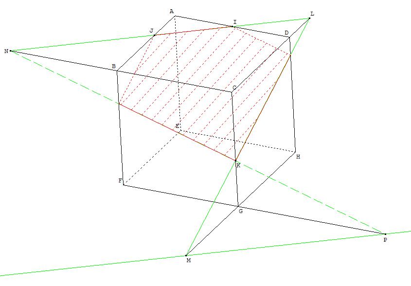 Section d\'un cube par un plan