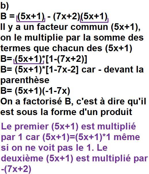 développer et factoriser, exercice de développement et factorisation ...