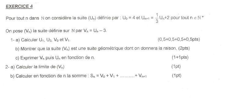 Un en fonction de n, exercice de Suites - 406209