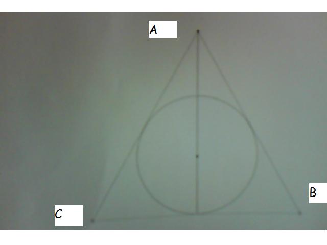 Cercle inscrit dans triangle équilatéral