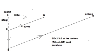 itin�raire et triangle et parall�les