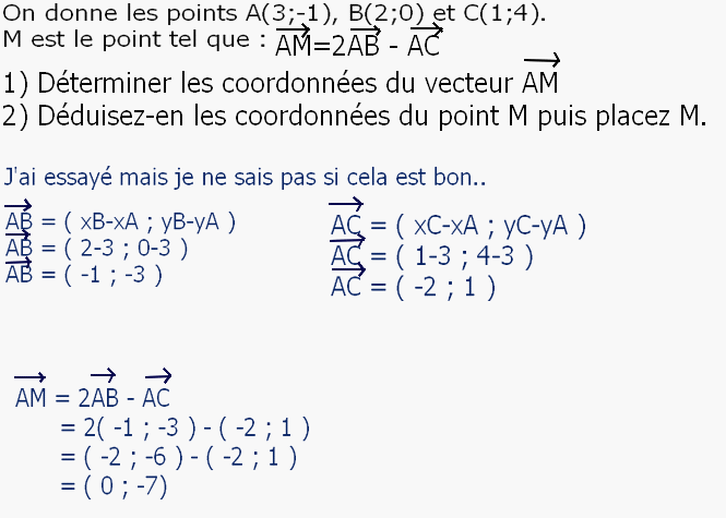 Calcul sur les coordonn�es.