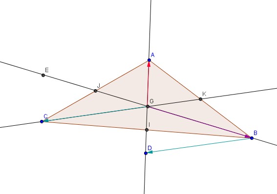 Centre de Gravit d\'un triangle & Vecteurs 