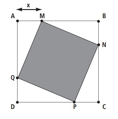 Calculer en fonction de x l\'aire du quadrilatère