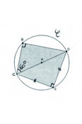 Calcul d\'aire dans un cercle et un quadrilatère.