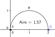 comment calculer l aire d un demi cercle