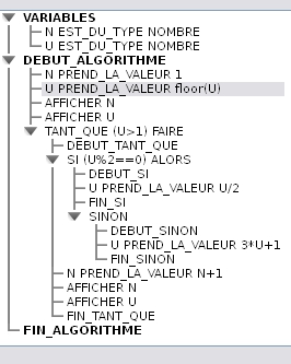 Conjecture de Syracuse sur Algobox