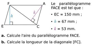 Diagonale parallelogramme
