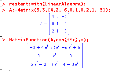 Exponentielle de matrice 