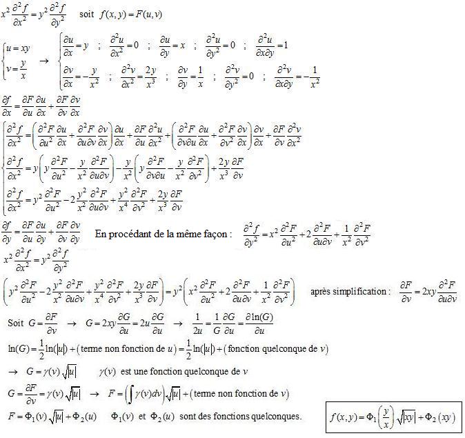 équation aux dérivées partielles Forum mathématiques Maths sup