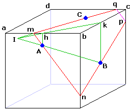 Section d\'un cube par un plan.