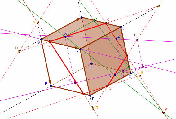 Section d\'un cube par un plan.