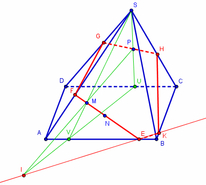 section d\'une pyramide par un plan