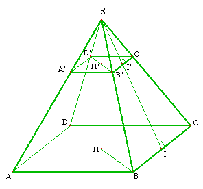 Calcule de la partie tronquée entre les plan parallèles.