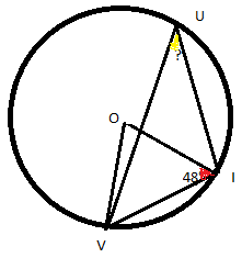 Angle inscrit, angle au centre        