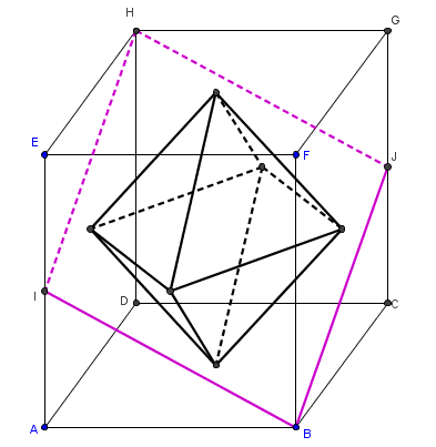 8-Côté Cube-octaèdre-w8-Rouge 