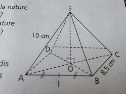Pyramide r�guli�re, nature des faces et calculs de longueur