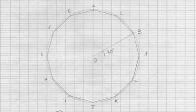 Mesures angles et aire dans un dod�cagone