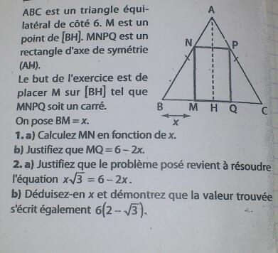 Une mise en équation