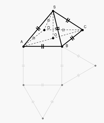 pyramide r�guli�re base carr� 