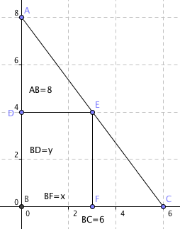 Un rectangle dans un triangle