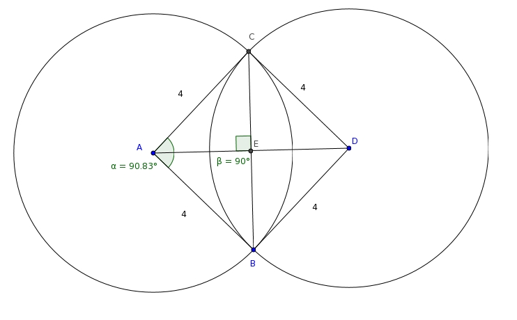 calcul d\'angle et de surface dans un cercle
