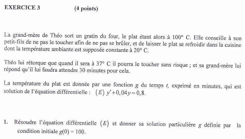 Equation diferentielle, doute sur la formule