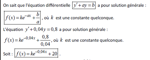 Equation diferentielle, doute sur la formule
