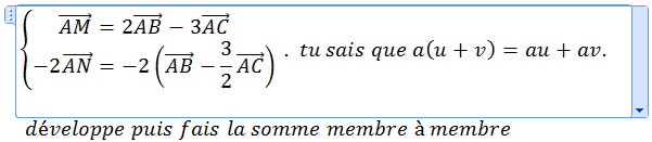 Vecteur colin�aire.