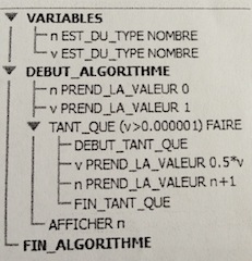 algorithme sur les suites suite