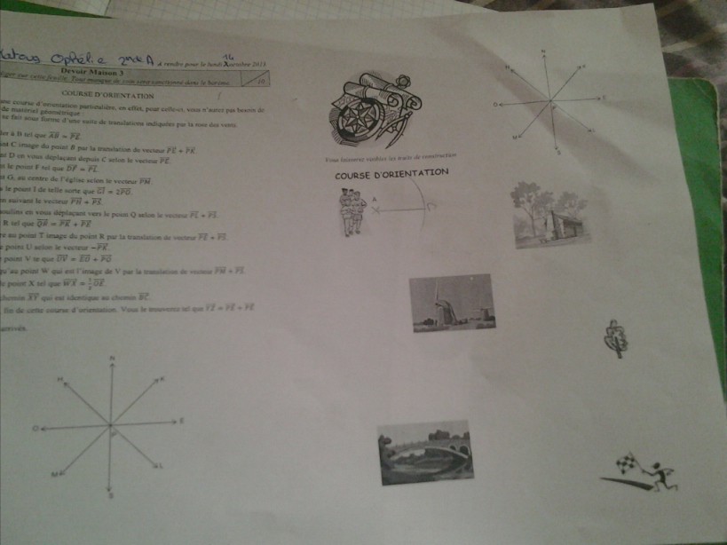 Dm de Maths : les vecteurs