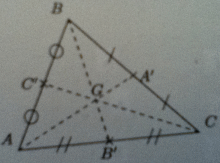 DM Centre de gravit d\'un triangle, sans coordonnes...