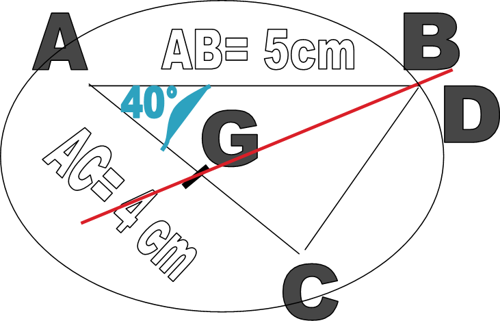 Exercice ABC est un triangle tel que AB = 5 cm, AC = 4 cm e