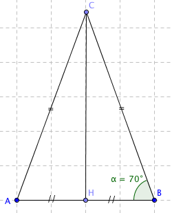 comment calculer un coter d\'un triangle isocele,? :(