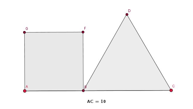 Exercie: P�rim�tres triangle et rectangle �gaux